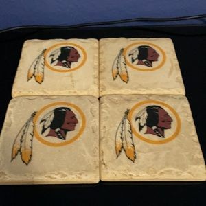 Vintage Washington Red Skins Marble Coasters